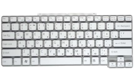 Клавиатура для ноутбука Sony Vaio (VGN-SR) White, (No Frame) RU - фото 2