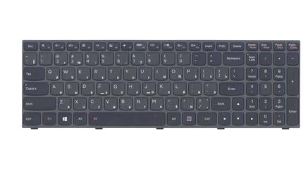 Клавиатура для ноутбука Lenovo Ideapad (G50-70) с подсветкой (Light) Black, (Black Frame) RU - фото 2