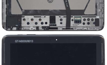Матрица с тачскрином (модуль) для Samsung Galaxy Note 10.1&quot; N8000 черный с рамкой