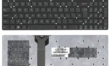 Клавиатура для ноутбука Asus (K55, X501) Black, (No Frame) RU (вертикальный энтер)