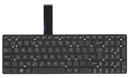 Клавиатура для ноутбука Asus (K55, X501) Black, (No Frame) RU (вертикальный энтер) - фото 2
