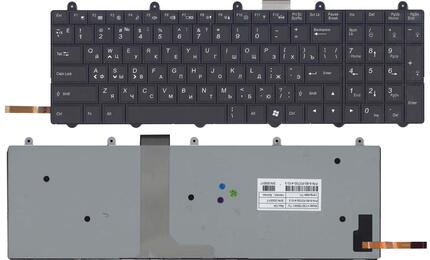 Клавиатура для ноутбука MSI (GE60, GE70) с подсветкой (Light), Black, (No Frame) RU