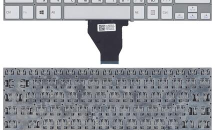 Клавиатура для ноутбука Sony Vaio (FIT 14E) Silver, (No Frame) RU