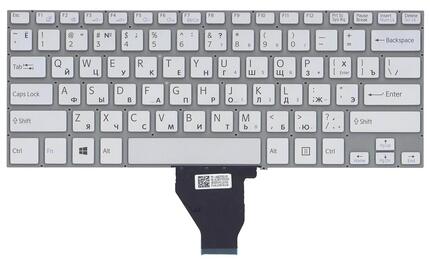 Клавиатура для ноутбука Sony Vaio (FIT 14E) Silver, (No Frame) RU - фото 2