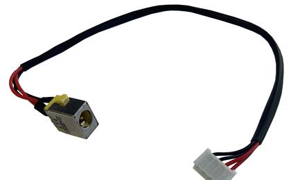 Разъем питания для ноутбука Acer Aspire 7250 c кабелем (желтый)