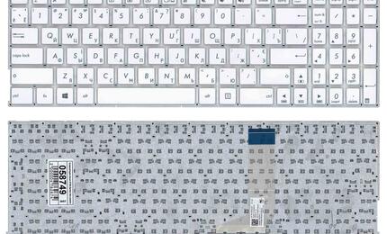 Клавиатура для ноутбука Asus (X756) White, (No Frame), RU горизонтальный Enter