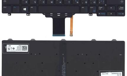 Клавиатура для ноутбука Dell Latitude (E7250, E7270) Black, (No Frame) RU