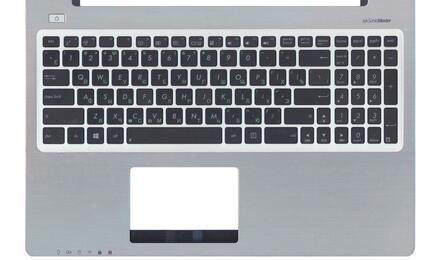Клавиатура для ноутбука Asus (K56) Black, (Silver TopCase), RU - фото 2