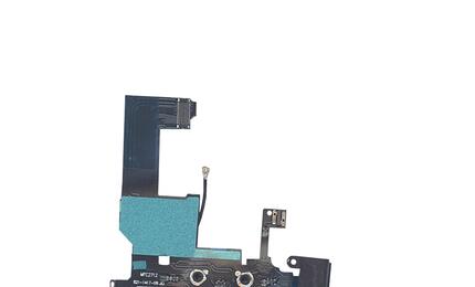 Шлейф разъема питания с аудио-разъемом для Apple iPhone 5 черный