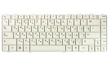 Клавиатура для ноутбука Lenovo IdeaPad Y450, Y450A, Y450G, Y550, Y550A, Y460, Y560, B460 White, (White Frame), RU - фото 2