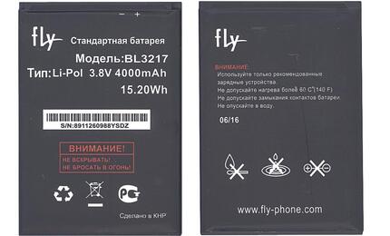 Аккумуляторная батарея для Fly BL3217 IQ4502 Quad Era Energy 1 3.8V Black 4000mAh 15.20Wh