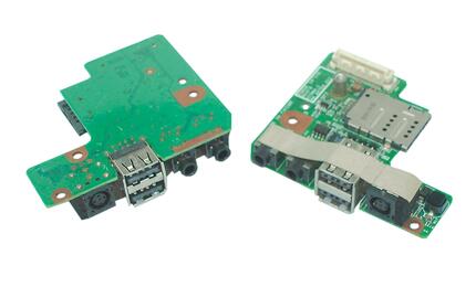 Плата питания для ноутбука Dell Latitude E5400 на плате с USB и Audio разъемами На плате смонтированы разъем питания, два USB разъема и два аудио разъема 48.4X704.011