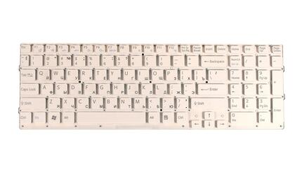 Клавиатура для ноутбука Sony Vaio (VPC-CB, VPCCB, VPCCB3S1R, VPCCB2S1R) White, (No Frame), RU - фото 2