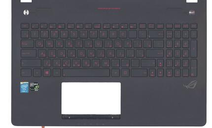 Клавиатура для ноутбука Asus (N56) Black, с подсветкой (Light) (Black TopCase), RU - фото 2
