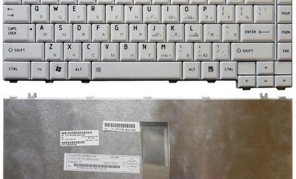 Клавиатура Toshiba Satellite (A200, A205, A300, A305, A400, A405, M200, M205, M300, M305, L200, L300, L305, L300D, L305D, L455, L450, L450D, L455D, Pro M200) White, RU