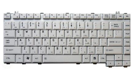 Клавиатура Toshiba Satellite (A200, A205, A300, A305, A400, A405, M200, M205, M300, M305, L200, L300, L305, L300D, L305D, L455, L450, L450D, L455D, Pro M200) White, RU - фото 2