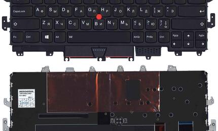 Клавиатура для ноутбука Lenovo Thinkpad X1 Yoga Gen 1 2016 с подсветкой (Light) Black, (Black Frame) RU