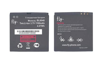 Аккумуляторная батарея для смартфона Fly BL6048 IQ239 Era Nano 2 3.7V Black 1100mAh 4.07Wh