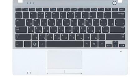 Клавиатура для ноутбука Samsung (NP350U2B) Black, (Silver TopCase), RU - фото 2