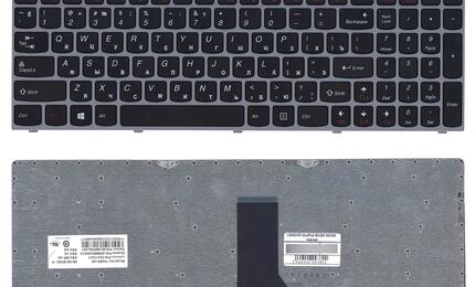 Клавиатура для ноутбука Lenovo IdeaPad (B5400, M5400) Black, (Silver Frame), RU