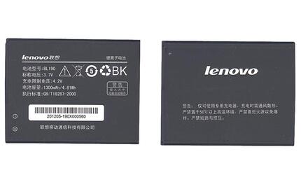 Аккумуляторная батарея для смартфона Lenovo BL190 A366T 3.7V Black 1300mAh 4.81Wh