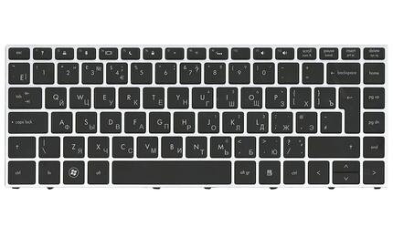 Клавиатура для ноутбука HP ProBook (5330M) с подсветкой (Light), Black, (Silver Frame) RU - фото 2