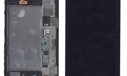 Матрица с тачскрином (модуль) для Samsung Galaxy Tab 3 7.0 SM-T211 коричневый с рамкой