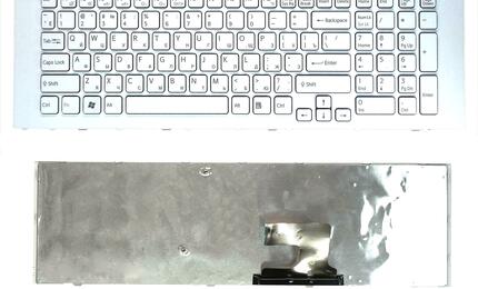 Клавиатура для ноутбука Sony Vaio (VPC-EJ) White, (White Frame), RU