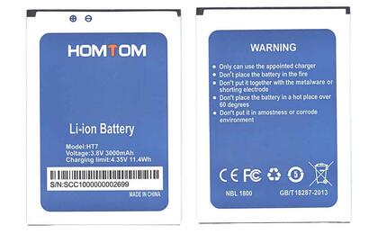 Аккумуляторная батарея для Doogee HT7 Homtom HT7, T7, T7 Pro 3.8V Blue 3000mAh 11.4Wh