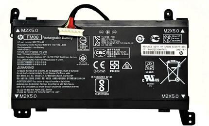 Аккумуляторная батарея для ноутбука HP FM08 Omen 17-AN 12Pin 14.4V Black 5700mAh