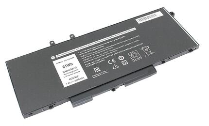 Аккумуляторная батарея для ноутбука Dell 4GVMP Latitude 5400 5401 5500 7.6V Black 8000mAh OEM