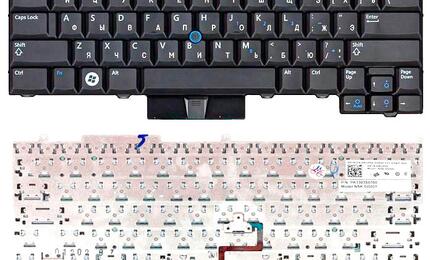 Клавиатура для ноутбука Dell Latitude (E4300) с указателем (Point Stick) Black, RU
