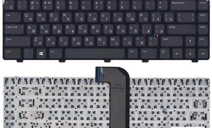 Клавиатура для ноутбука Dell Inspiron (14-3421, 14R-5421) Black, (Black Frame), RU