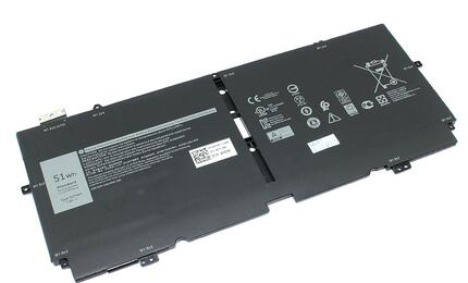 Аккумуляторная батарея для ноутбука Dell NN6M8 XPS 13 7390 7.6V Black 6500mAh OEM