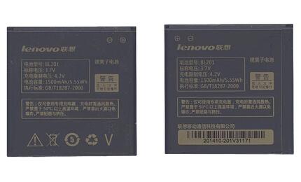 Аккумуляторная батарея для смартфона Lenovo BL201 A60/A60+ 3.7V Black 1500mAh 5.55Wh