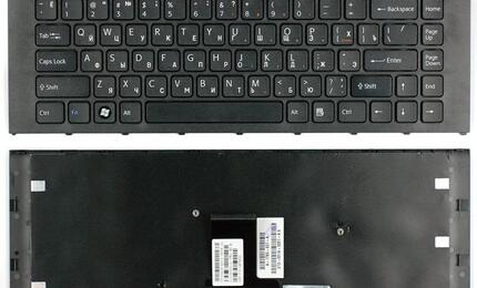 Клавиатура для ноутбука Sony Vaio (VPC-EA) Black, (Black Frame) RU