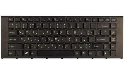 Клавиатура для ноутбука Sony Vaio (VPC-EA) Black, (Black Frame) RU - фото 2