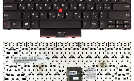 Клавиатура для ноутбука Lenovo ThinkPad Edge (13), с указателем (Point Stick) Black, RU