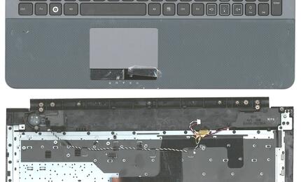 Клавиатура для ноутбука Samsung (RC520) Black, (Gray TopCase), RU