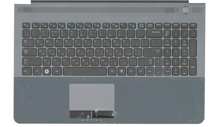 Клавиатура для ноутбука Samsung (RC520) Black, (Gray TopCase), RU - фото 2