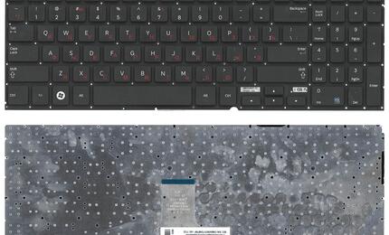 Клавиатура для ноутбука Samsung (700Z5A, 700Z5B) с подсветкой (Light), Black, (No Frame), RU