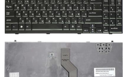 Клавиатура для ноутбука LG (R510, S510, 510) Black, (Black Frame) RU