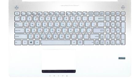 Клавиатура для ноутбука Asus (N550), Silver, с подсветкой (Light), (Silver TopCase), RU - фото 2