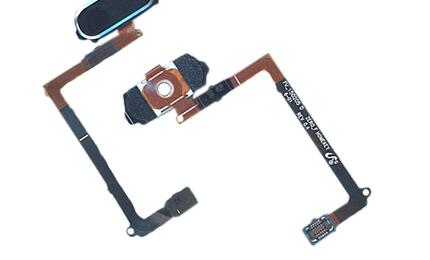 Кнопка HOME в сборе с механизмом и шлейфом для Samsung Galaxy S6 SM-G920F синяя