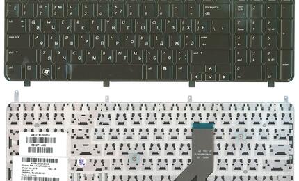 Клавиатура для ноутбука HP Pavilion (DV8, DV8-1000, DV8-1000EB, DV8-1001TX, DV8-1001XX, DV8-1002TX, DV8-1003TX, DV8T, DV8T-1000, HP HDX, HP HDX18, HP X18, HP X18T) Black, RU