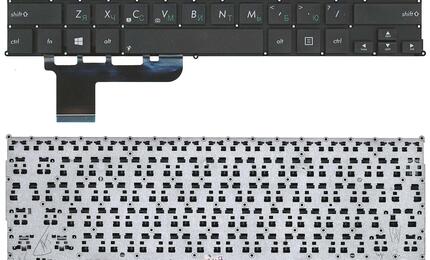 Клавиатура для ноутбука Asus VivoBook (X201E, S201, S201E, X201) Black, (No Frame), RU