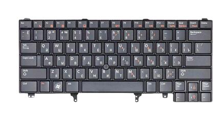 Клавиатура для ноутбука Dell Latitude (E5420, E6220, E6320, E6420, E6430, E6620) с указателем (Point Stick), Black, RU/EN - фото 2