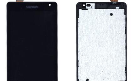 Матрица с тачскрином (модуль) для Microsoft Lumia 532 Dual Sim черный с рамкой