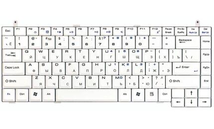 Клавиатура для ноутбука MSI (S420, S425, S430, S450) White, RU - фото 2