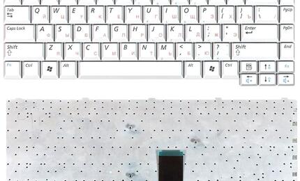 Клавиатура для ноутбука Samsung (M50, M55) White, RU